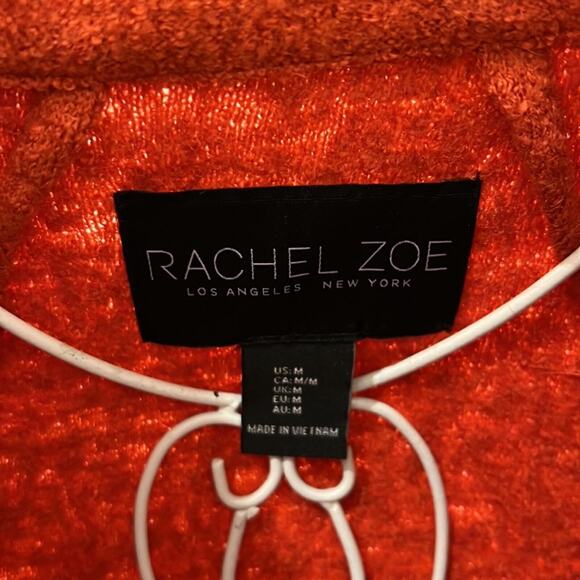 Rachel Zoe open blazer trench coat women’s size medium orange wool blend coat - Picture 2 of 4